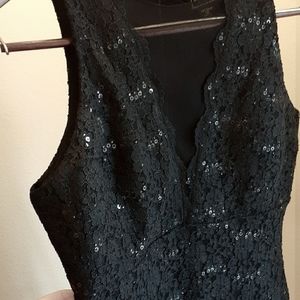 NW Illusion Neckline Sequined Cocktail Dress